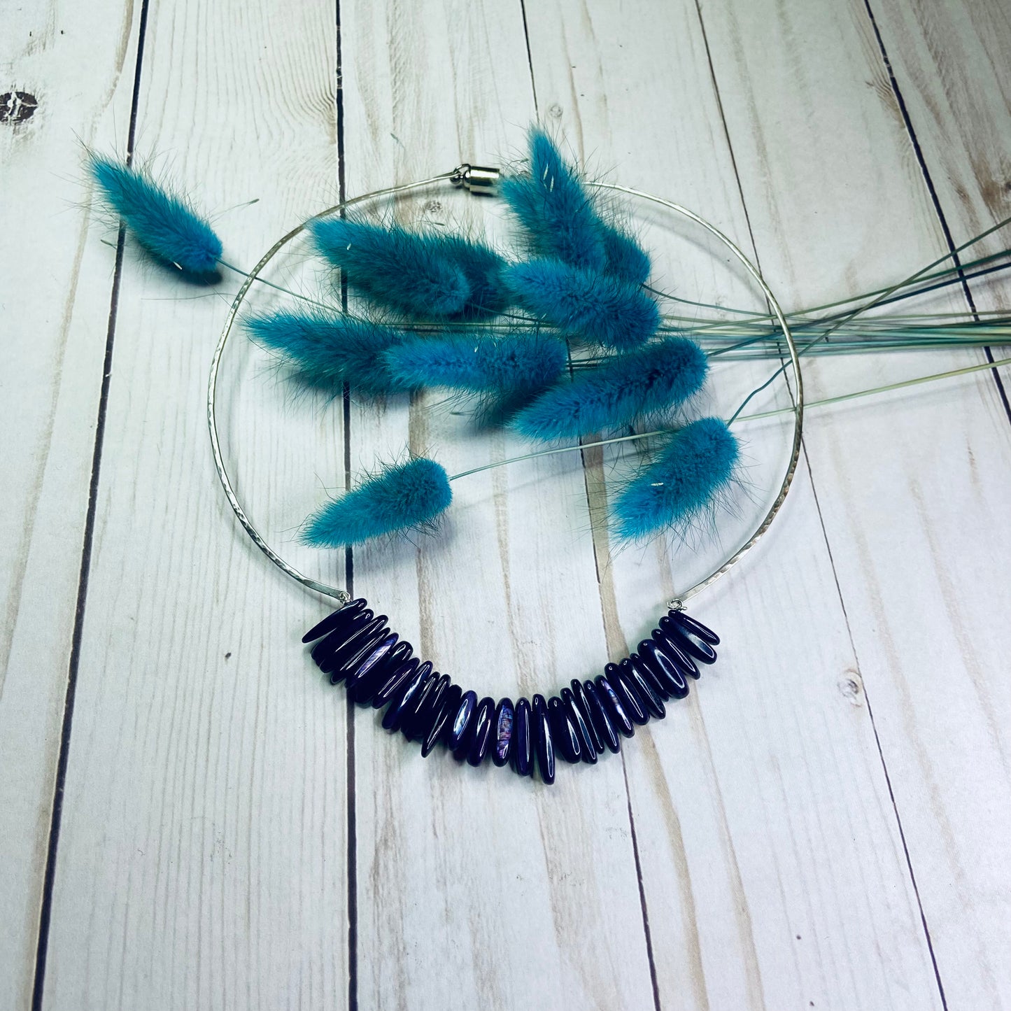 Choppy Shores Sterling Silver & Shell Necklace
