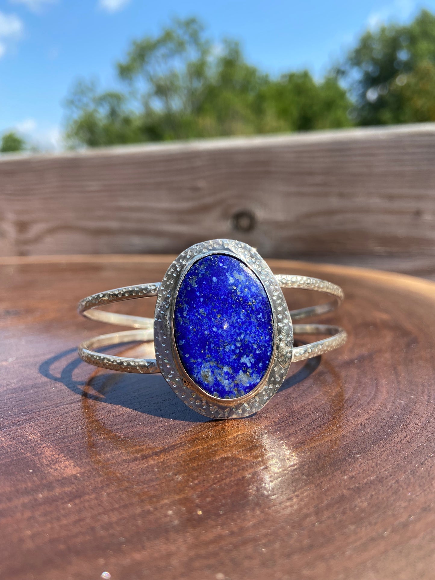 Pools of Blue Sterling Silver Cuff Bracelet