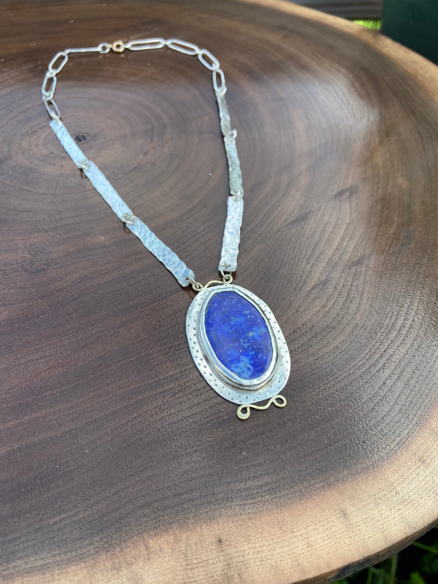 Dreamy Lapis Sterling Silver Necklace