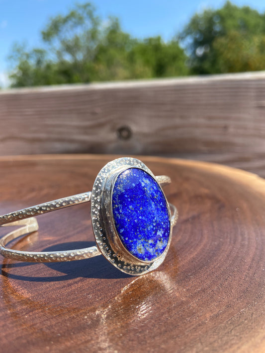 Pools of Blue Sterling Silver Cuff Bracelet